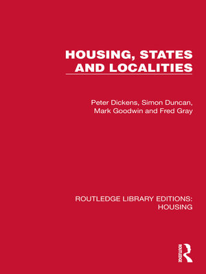 cover image of Housing, States and Localities